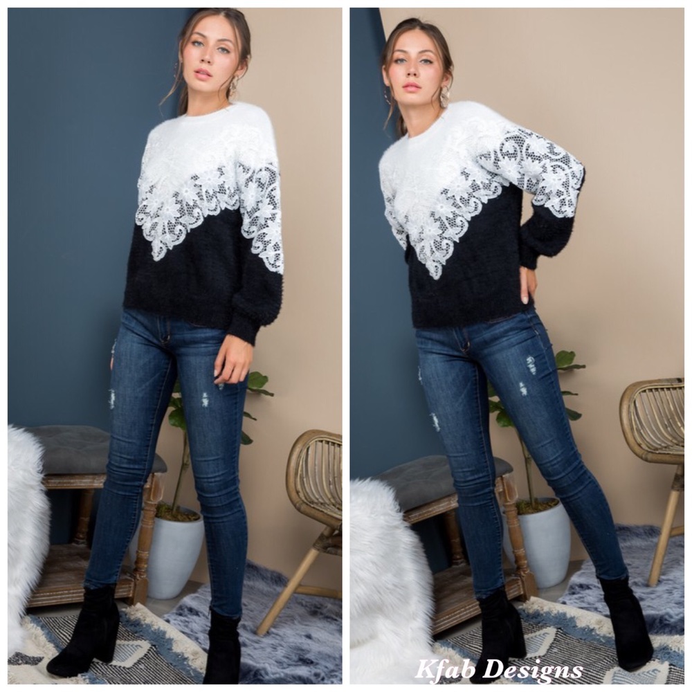 ❤️LAST! Drop Shoulder Soft Lace Detail Sweater! - Picture 7 of 7